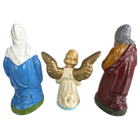 Vintage Hand Painted Nativity Scene Set 8 Figurine & Stable Made West Germany - Picture 6 of 12